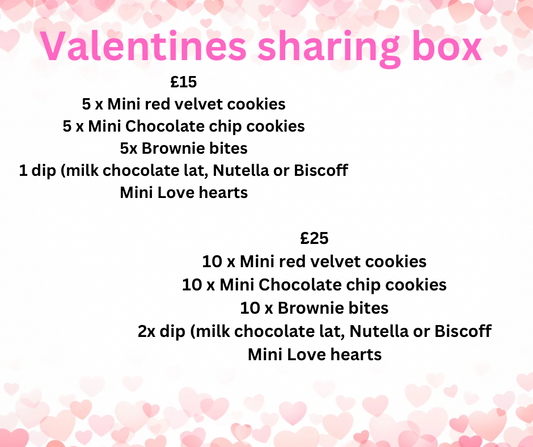 Valentines cookie & Brownie sharing box